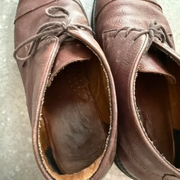 Burgundy Leather Cap Toe Chukka Boots – Size 12 - Picture 9 of 16